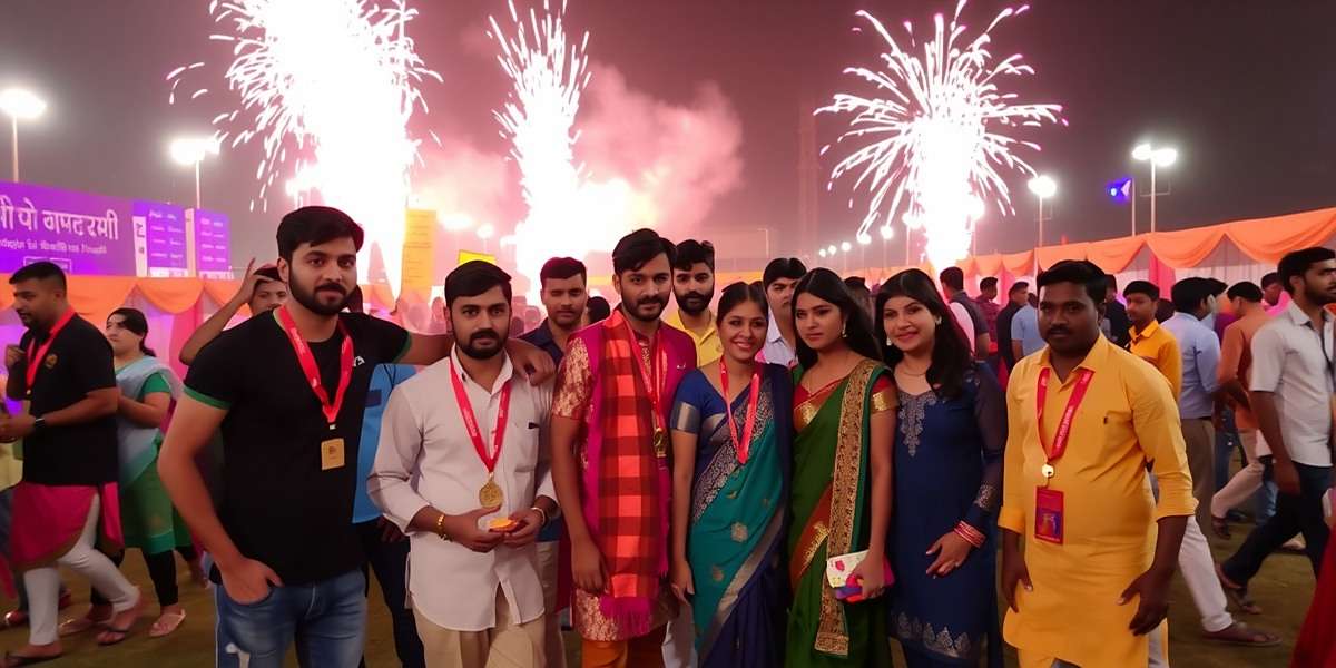 City Football Stars Diwali Celebration City Football Stars Diwali event showing players in traditional Indian attire celebrating with fireworks
