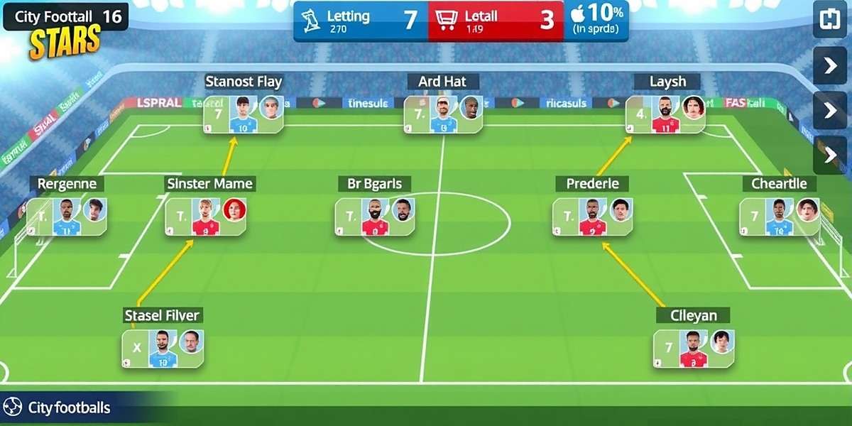 City Football Stars Tactics Guide City Football Starsζζ― screen showing formation and player positions optimized for Indian conditions