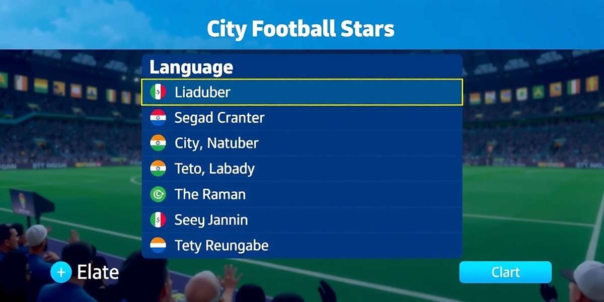 City Football Stars Language Support City Football Stars language selection screen showing various Indian language options